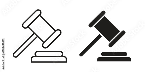 Gavel icon for graphic and web projects