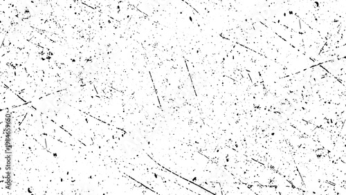 Abstract Grunge Texture with Random Scratches and Speckles on White Background