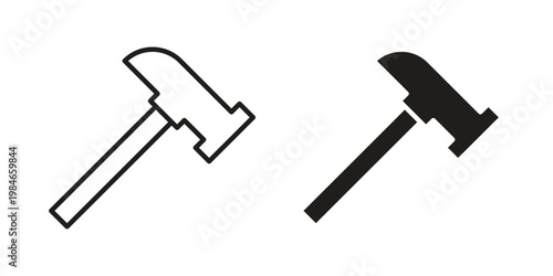 Hammer icon for graphic and web projects