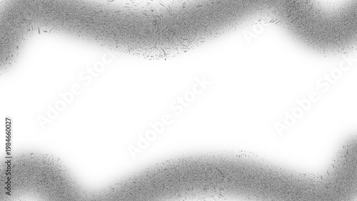 Abstract Grayscale Spray Paint Texture Border with Copy Space