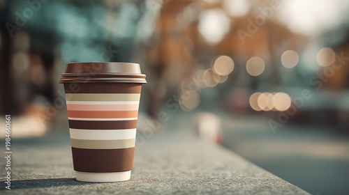 A clean takeaway coffee packaging design mockup for cafes.