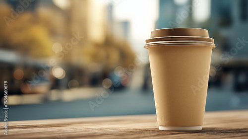 A clean takeaway coffee packaging design mockup for cafes.