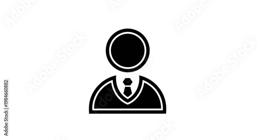 Simple line icon of a businessman.