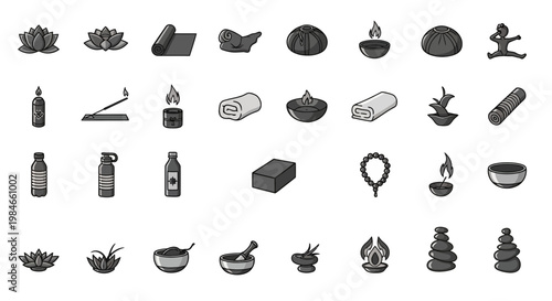 Collection of various food and drink icons.