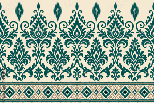 Seamless Ikat tribal patterns, folk embroidery, and Aztec geometric motifs from Mexico are perfect for graphic design, rug design, wallpaper, wrapping paper, and apparel.