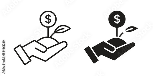 Investment icon for graphic and web projects