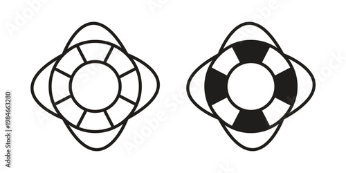 Life buoy icon for graphic and web projects