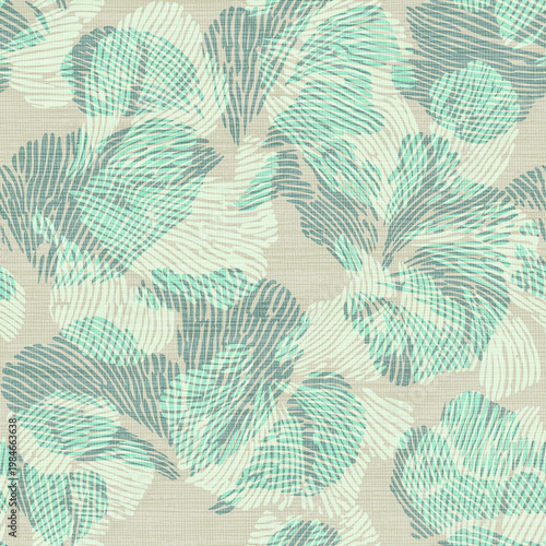 Seamless Etched Earth Botanicals pattern