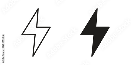 Lightning bolt icon for graphic and web projects
