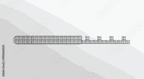 Flat minimalist illustration of blockchain transaction b