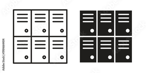 Lockers icon for graphic and web projects