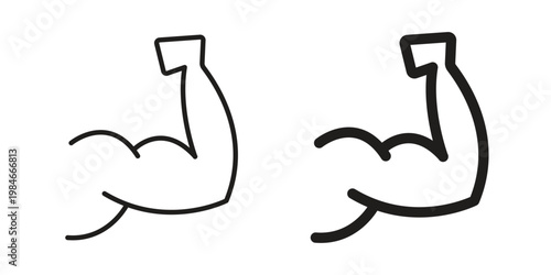 Muscle icon for graphic and web projects