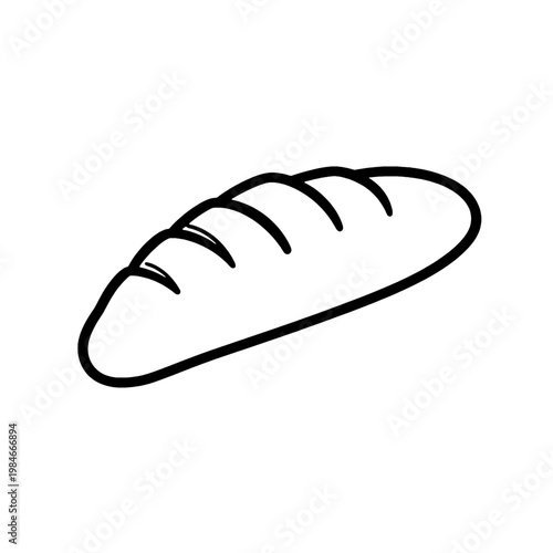 Bread Loaf Line Icon Nobody