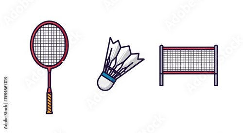 Badminton Equipment Set with Racket Shuttlecock and Net