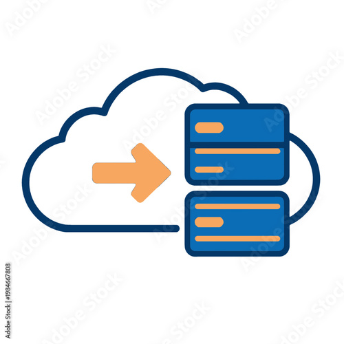 Cloud Upload to Server Icon