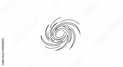 Swirling vortex of black lines creating a cyclone effect