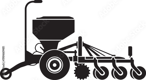 Agricultural grain drill machine for planting seeds in fields