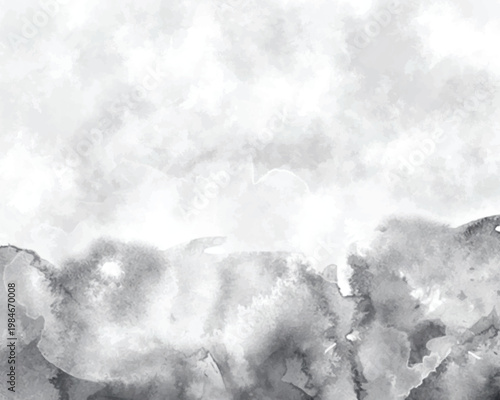 Abstract watercolor wash a study in grays and whites