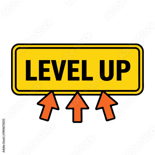 Level up Sign with Three Upward Arrows Icon