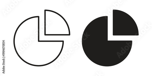 Pie chart icon for graphic and web projects