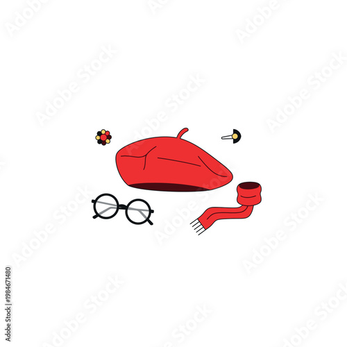 Brain with glasses and pipe cartoon.