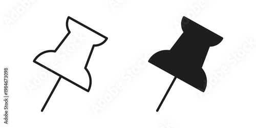 Push pin icon for graphic and web projects