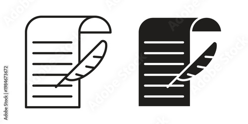 Quill icon for graphic and web projects
