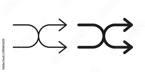 Shuffle icon for graphic and web projects