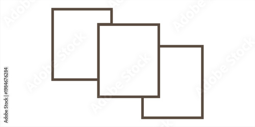 Templates collage 3 frame photos. Template of moldboard. Vector illustration.