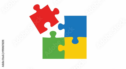 Vibrant and colorful puzzle pieces representing unity, problem-solving, and the concept of finding the perfect fit or connection in a collaborative effort