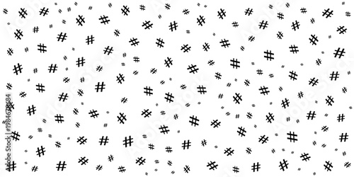 Seamless hand drawn tic tac toe pattern. Vector illustration in black and white colors