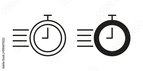 Time fast icon for graphic and web projects