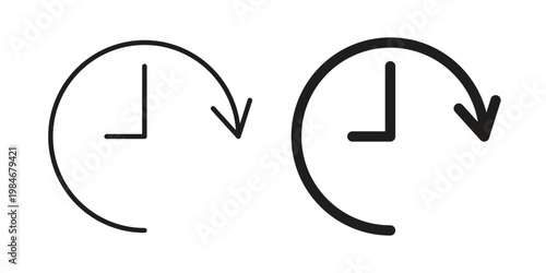 Time forward icon for graphic and web projects