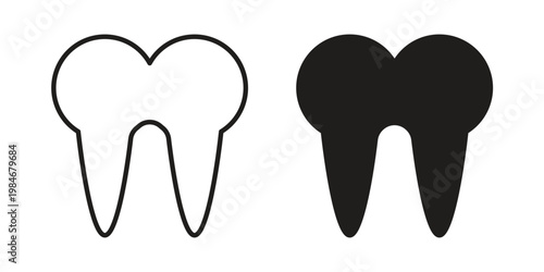Tooth icon for graphic and web projects