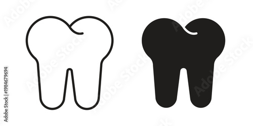 Tooth icon for graphic and web projects