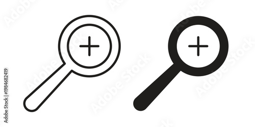 Zoom in icon for graphic and web projects