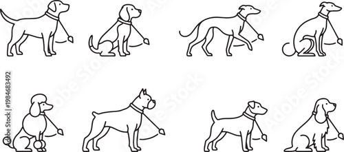 Smart dog tracking with GPS location pin on leash