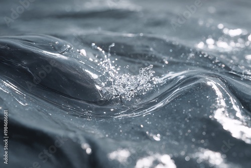 Abstract water splash and ripples in blue tones