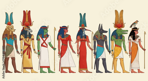Ancient Egyptian Gods Pantheon Lineup: Gods and Goddesses with Animal Heads