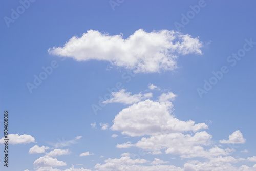 The vast sky is bright and beautiful with clouds of the new morning.