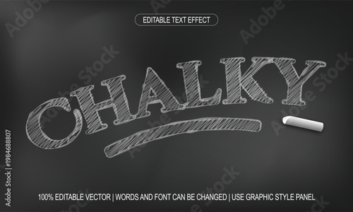 Chalky Editable Text Effect – Chalkboard Sketch Style Graphic Style