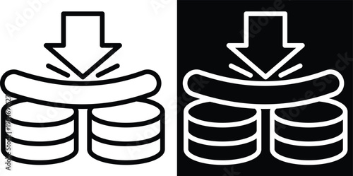 pressure Two-tone version in black and white background