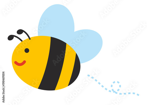 カワイイミツバチのイラスト

