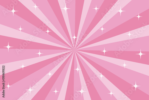 ピンク色のキラキラサンバースト背景

