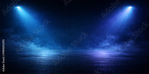 Bright blue sky background featuring radiant light rays and a textured cloudscape over the deep blue sea nature backdrop