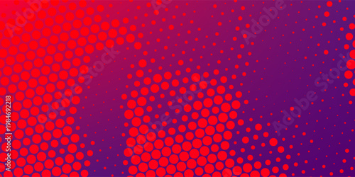 Abstract Red and Purple Halftone Gradient Background with Dynamic Dot Pattern, Modern Trendy design in Vector Illustration