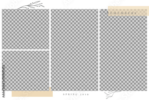 A collage of photographs depicting a serene and peaceful spring scene with friends and nature