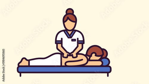 Massage Therapist Giving Back Treatment