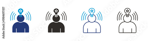 awareness icon set multiple style collection	
