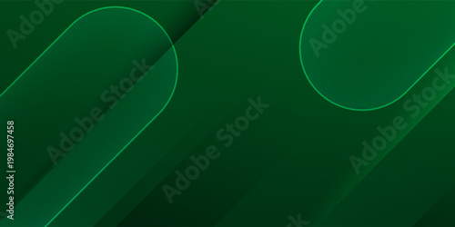 Geometric Green Background with Diagonal Stripes and Gradients. Vector Minimalist Backdrop for Traditional Irish St. Patrick Day